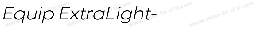 Equip ExtraLight字体转换
